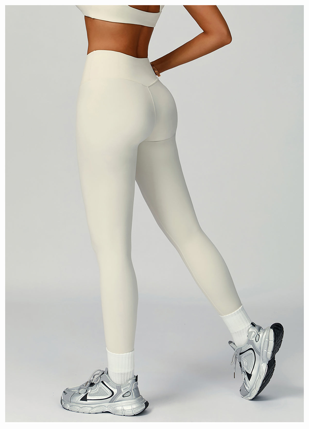 Environmentally friendly recycled high waist leggings outdoor running yoga pants women's quick-drying sports fitness pants