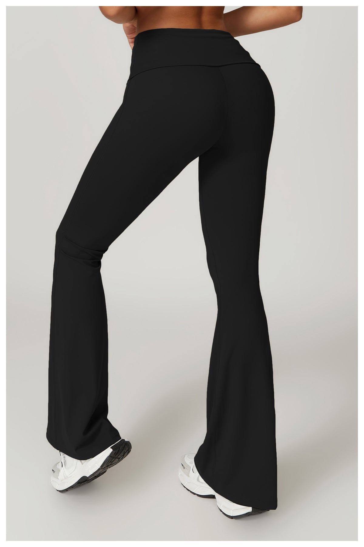 European and American high-waisted hip-lifting yoga pants, casual tight-fitting wide-leg flared pants, sports fitness outerwear trousers