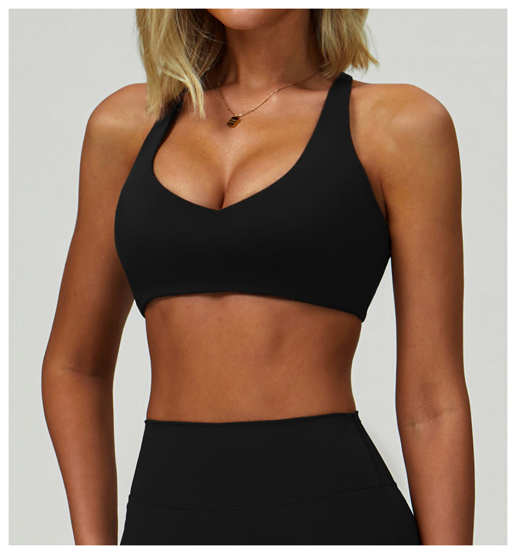 Outdoor sports underwear quick-drying I-shaped beautiful back fitness clothes cross-border women's running yoga bra
