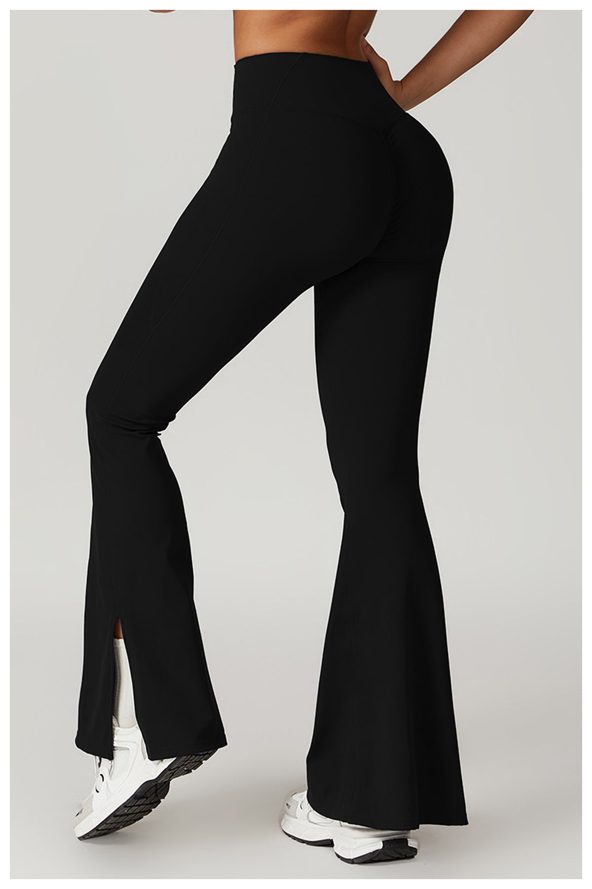 High-waisted wide-leg bootcut yoga pants for fitness and exercise