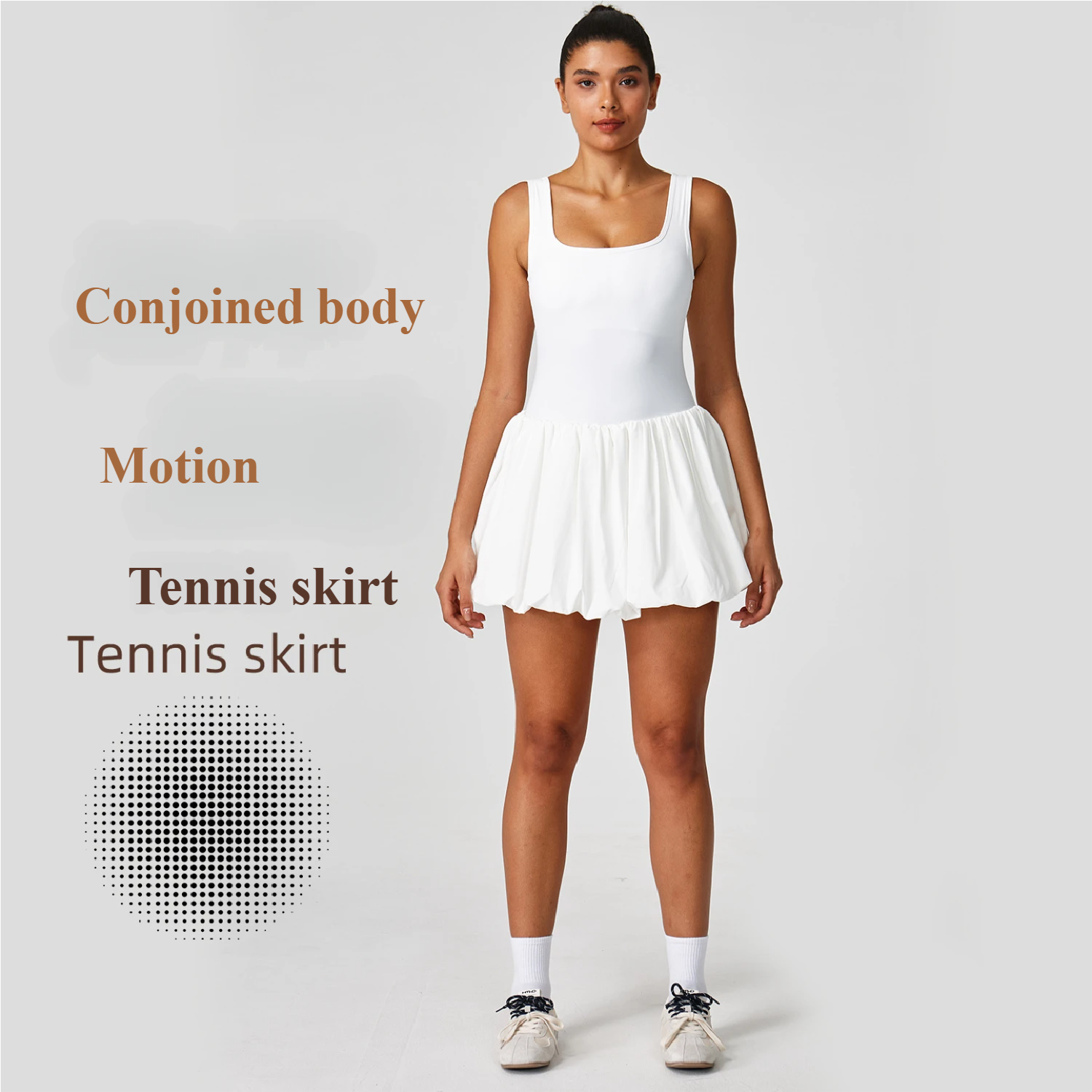 Fake two golf sports dresses for women outdoor leisure fitness dance one-piece tennis skirts