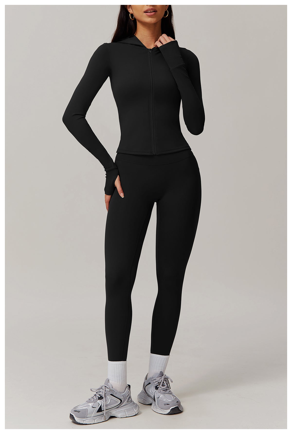 Quick-drying tight yoga pants, brushed tummy-control and hip-lifting high-waisted fitness pants, outdoor running sports pants