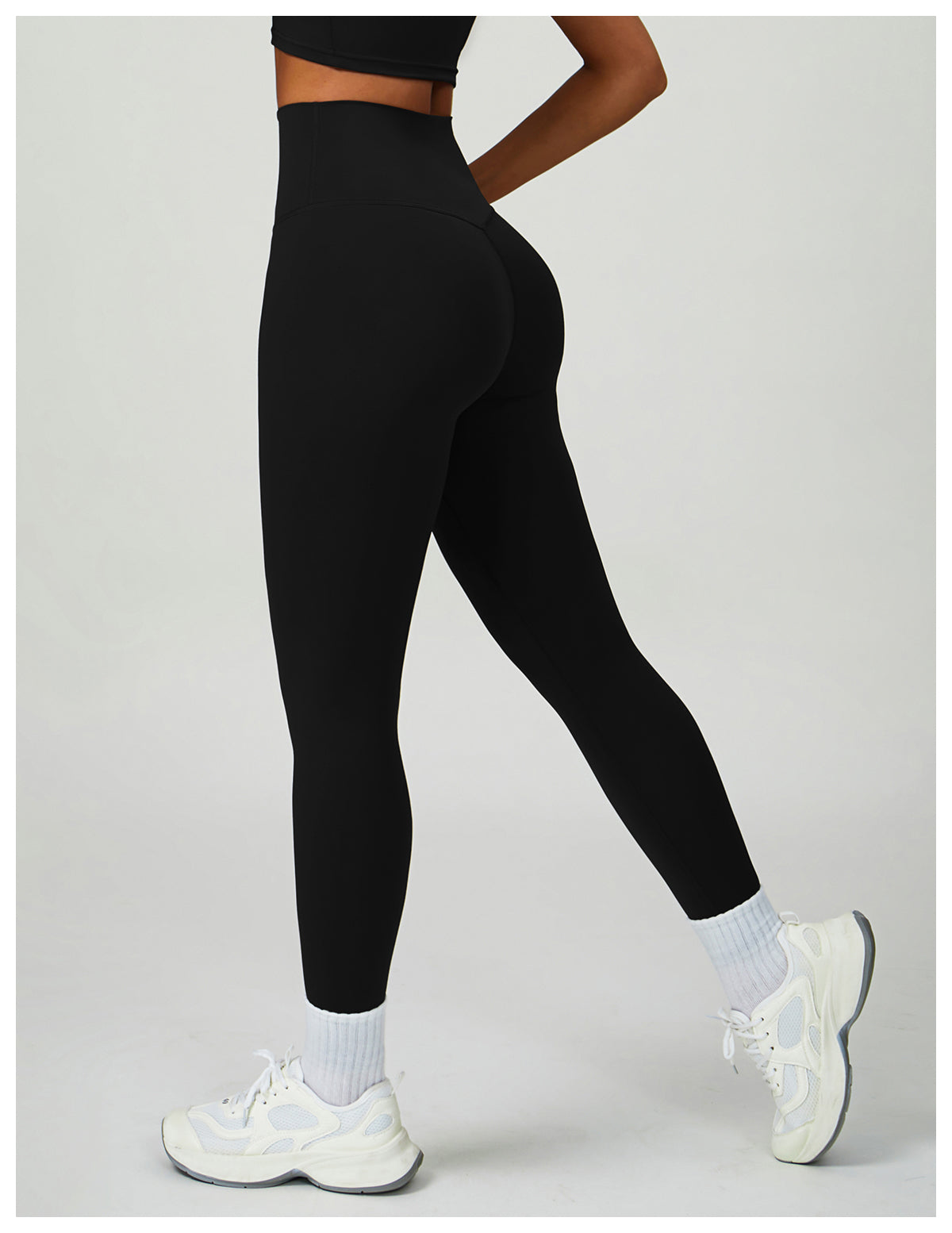 High waist hip lift fitness pants women's tight outdoor cycling sports running pants breathable quick-drying nude yoga pants