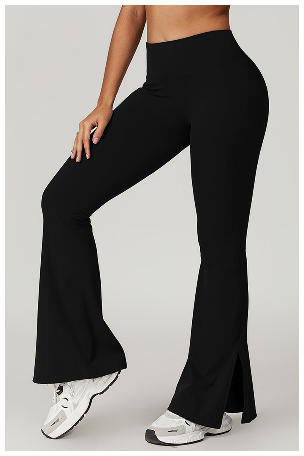 High-waisted wide-leg bootcut yoga pants for fitness and exercise