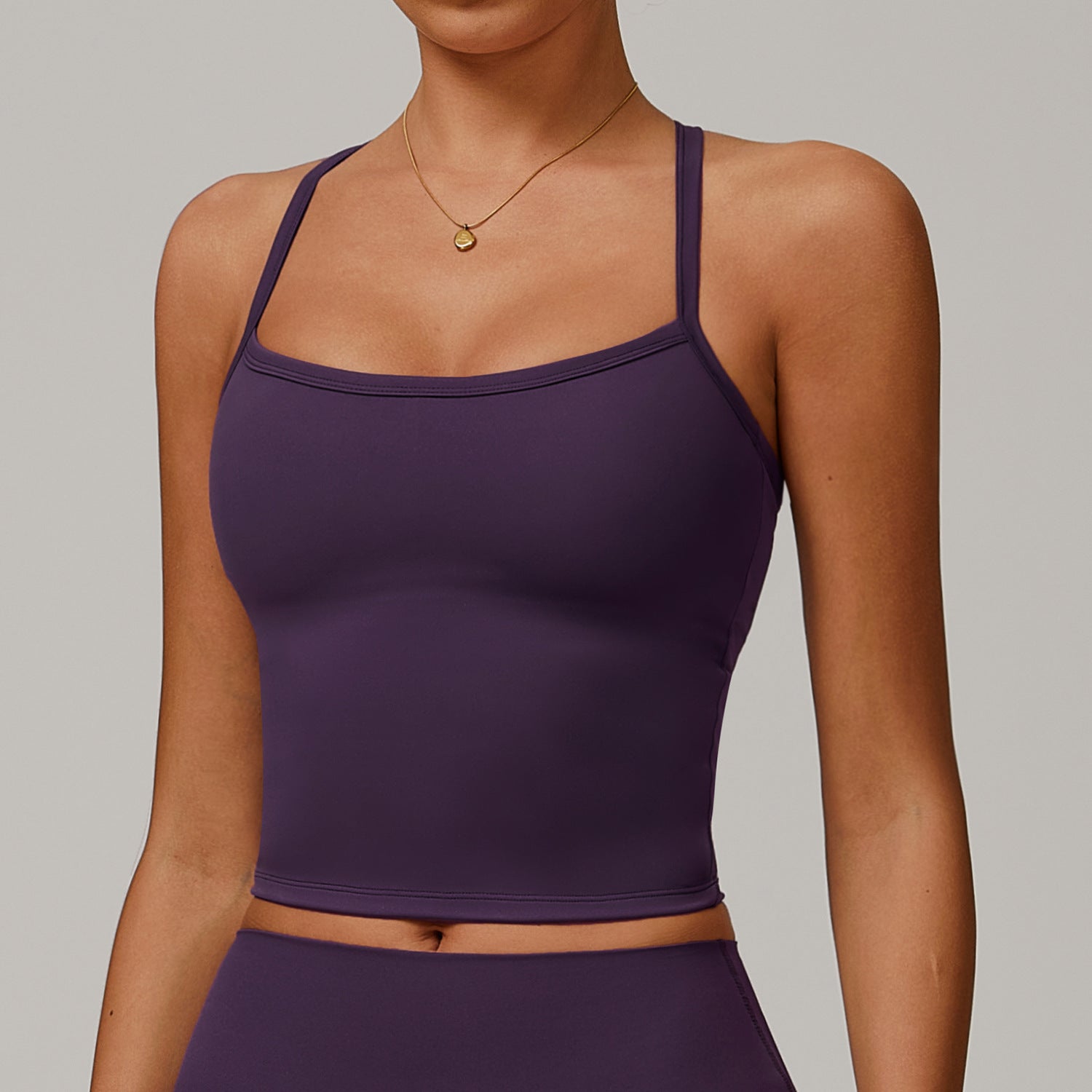 Brushed back yoga vest quick-drying fitness top outer wear running sports vest