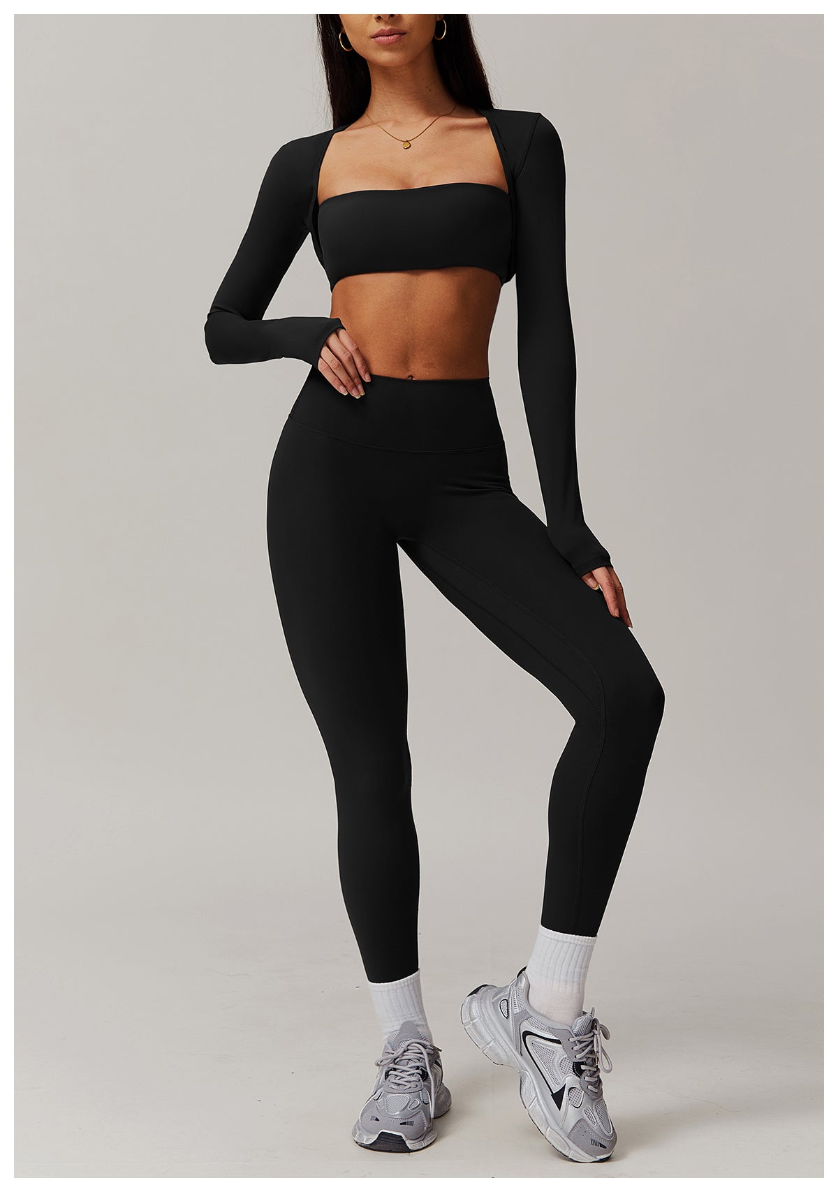 Quick-drying tight yoga pants, brushed tummy-control and hip-lifting high-waisted fitness pants, outdoor running sports pants