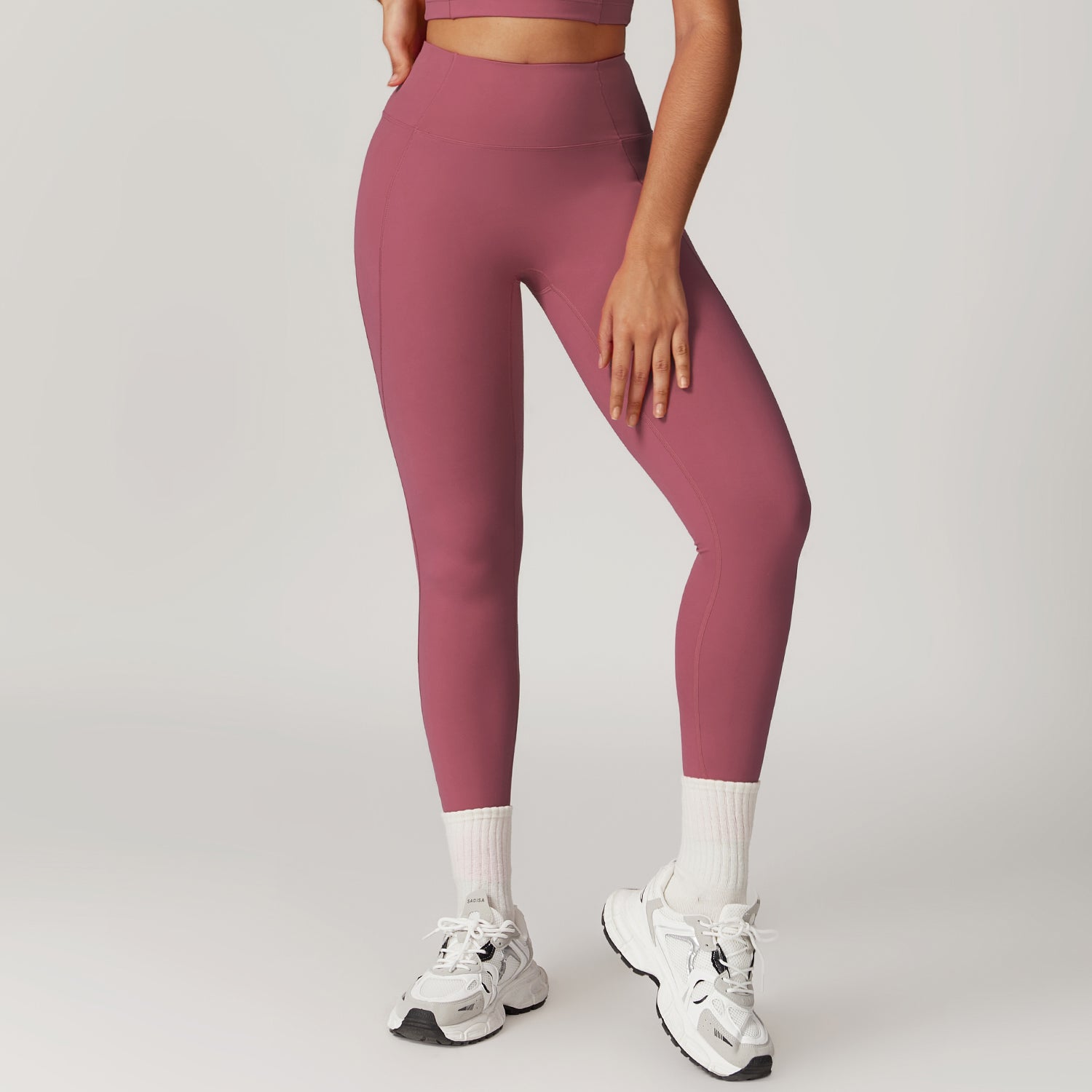 High-waisted hip-lifting yoga pants for women, running, nude, quick-drying fitness pants, breathable, outerwear, tights
