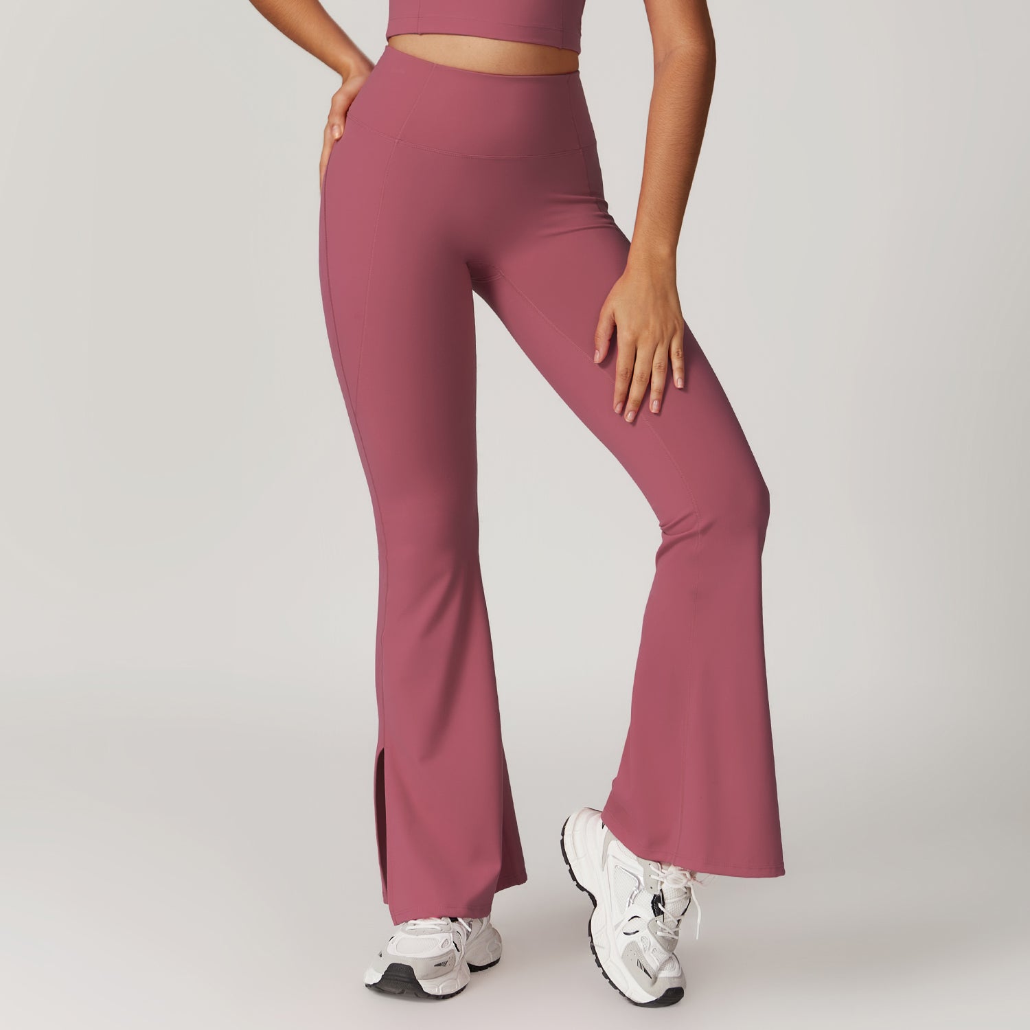 High-waisted wide-leg bootcut yoga pants for fitness and exercise