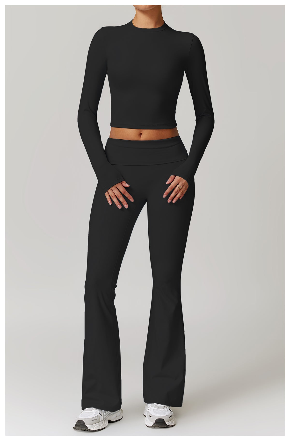 Tight back yoga tops slim long-sleeved T-shirts outdoor sports tops women's fitness yoga clothes
