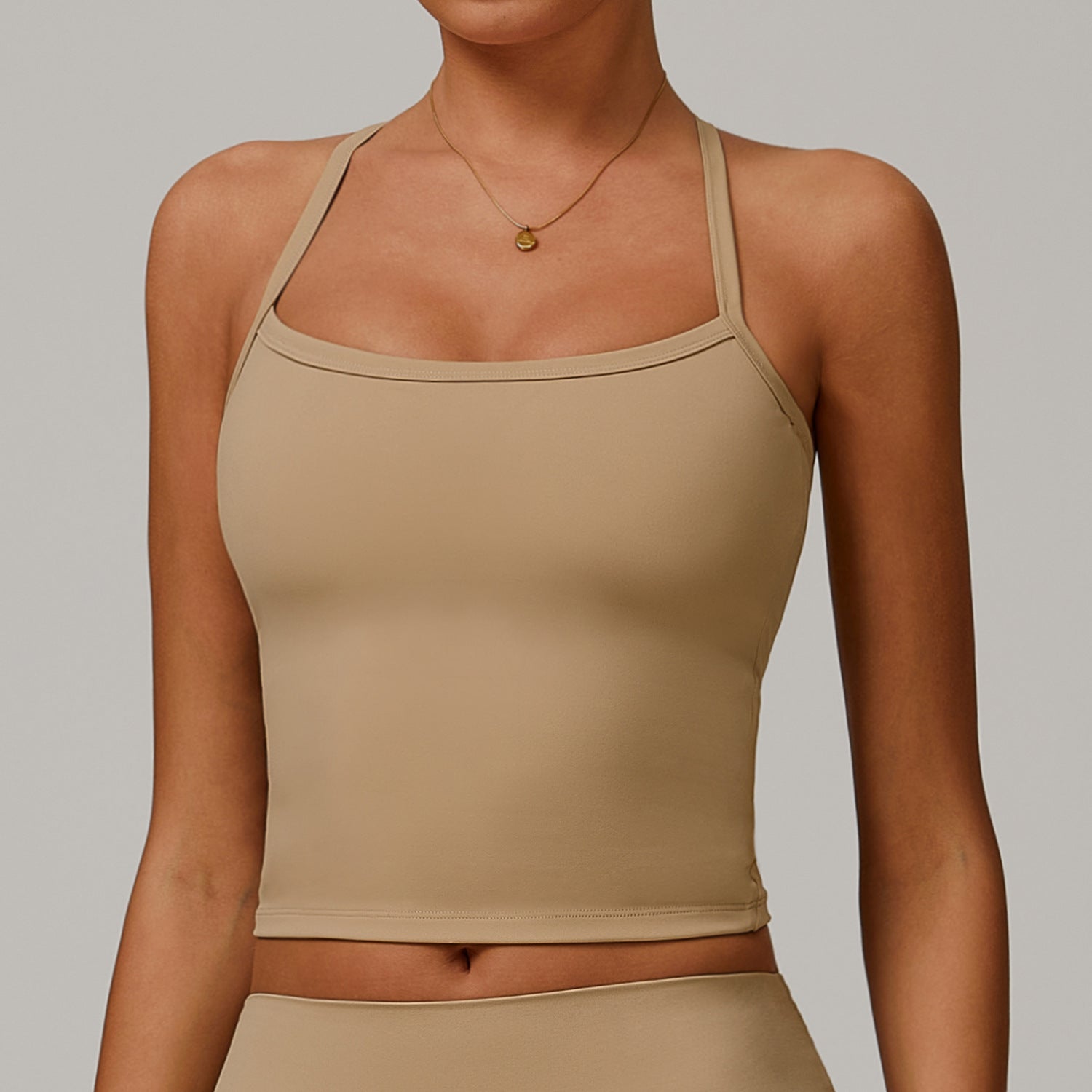 Brushed back yoga vest quick-drying fitness top outer wear running sports vest