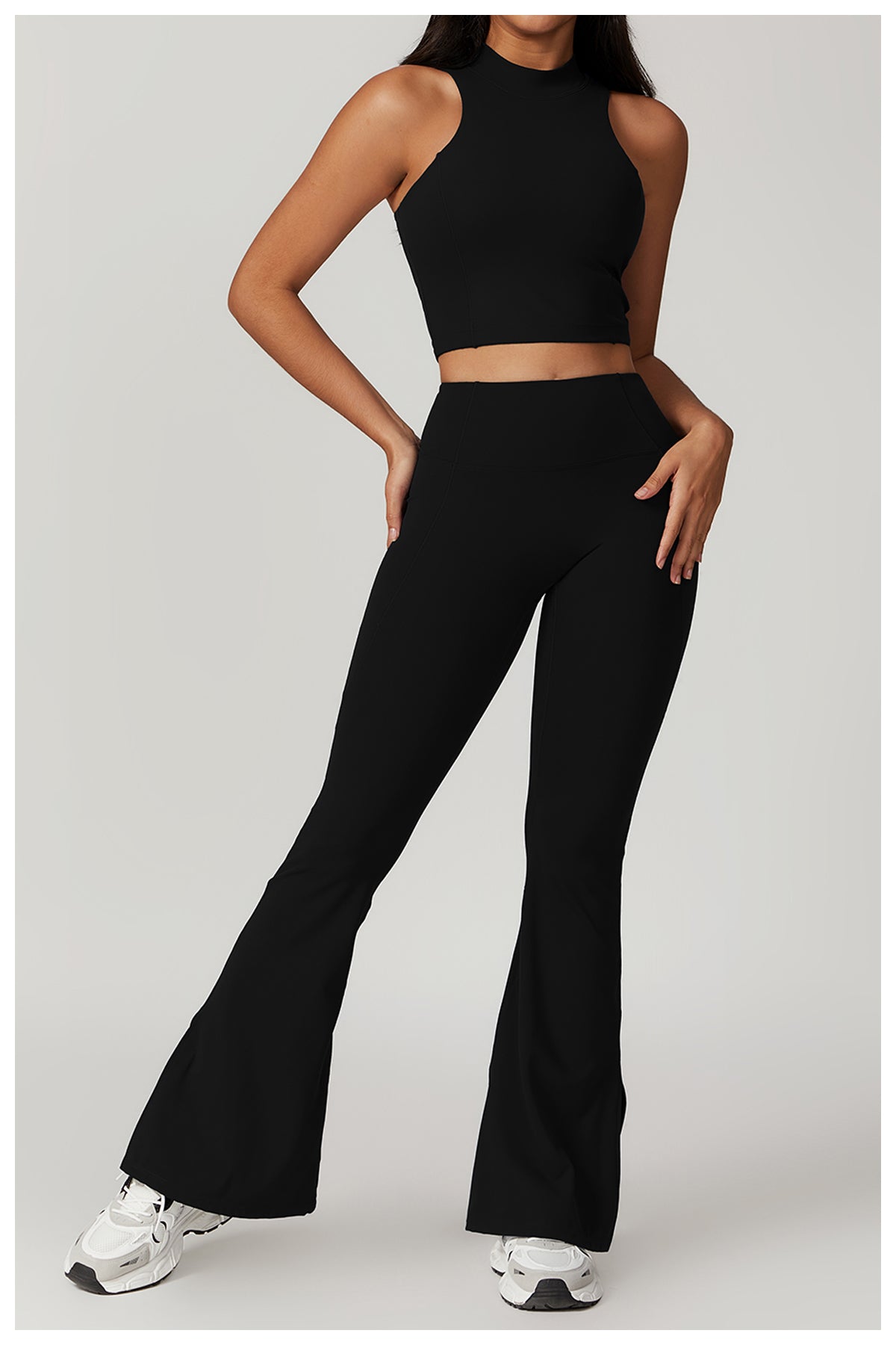 High-waisted wide-leg bootcut yoga pants for fitness and exercise