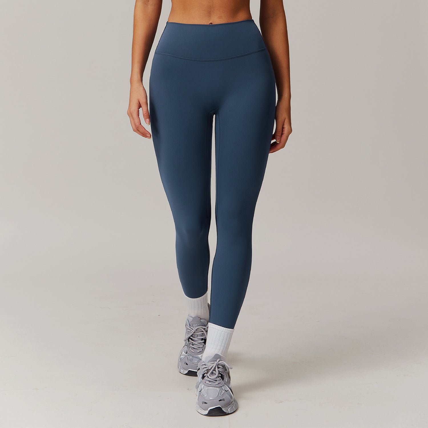 Quick-drying tight yoga pants, brushed tummy-control and hip-lifting high-waisted fitness pants, outdoor running sports pants