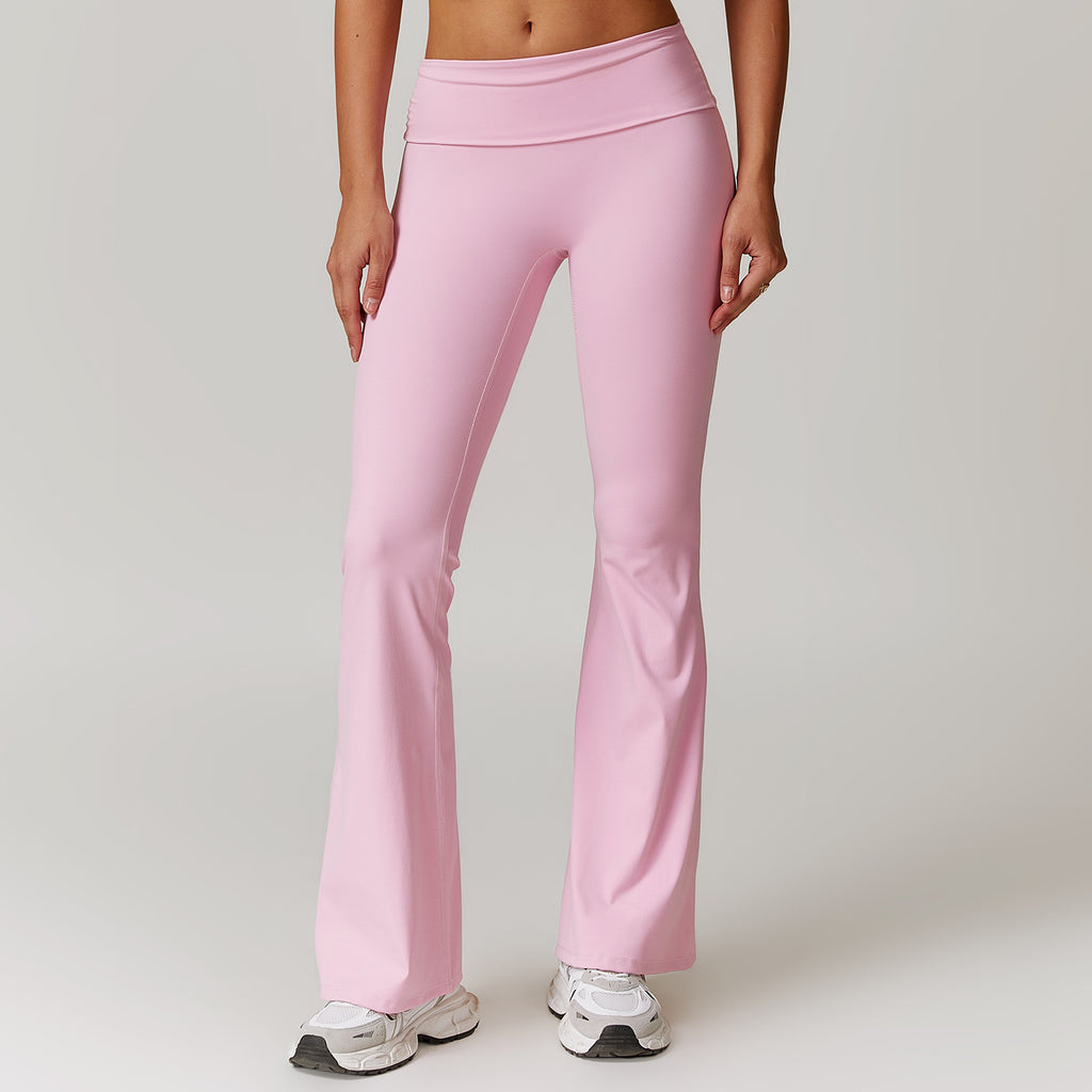 European and American high-waisted hip-lifting yoga pants, casual tight-fitting wide-leg flared pants, sports fitness outerwear trousers