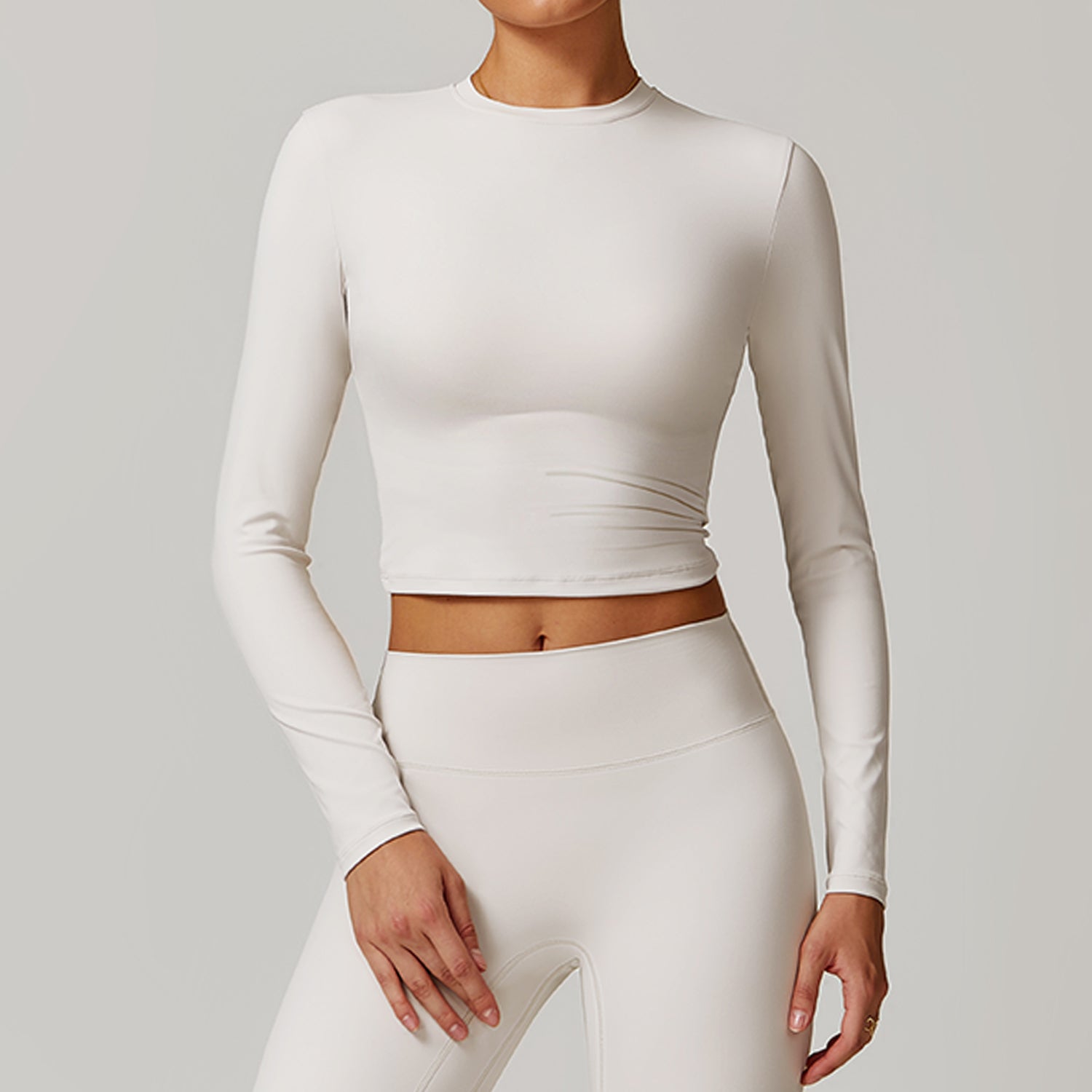 Tight back yoga tops slim long-sleeved T-shirts outdoor sports tops women's fitness yoga clothes