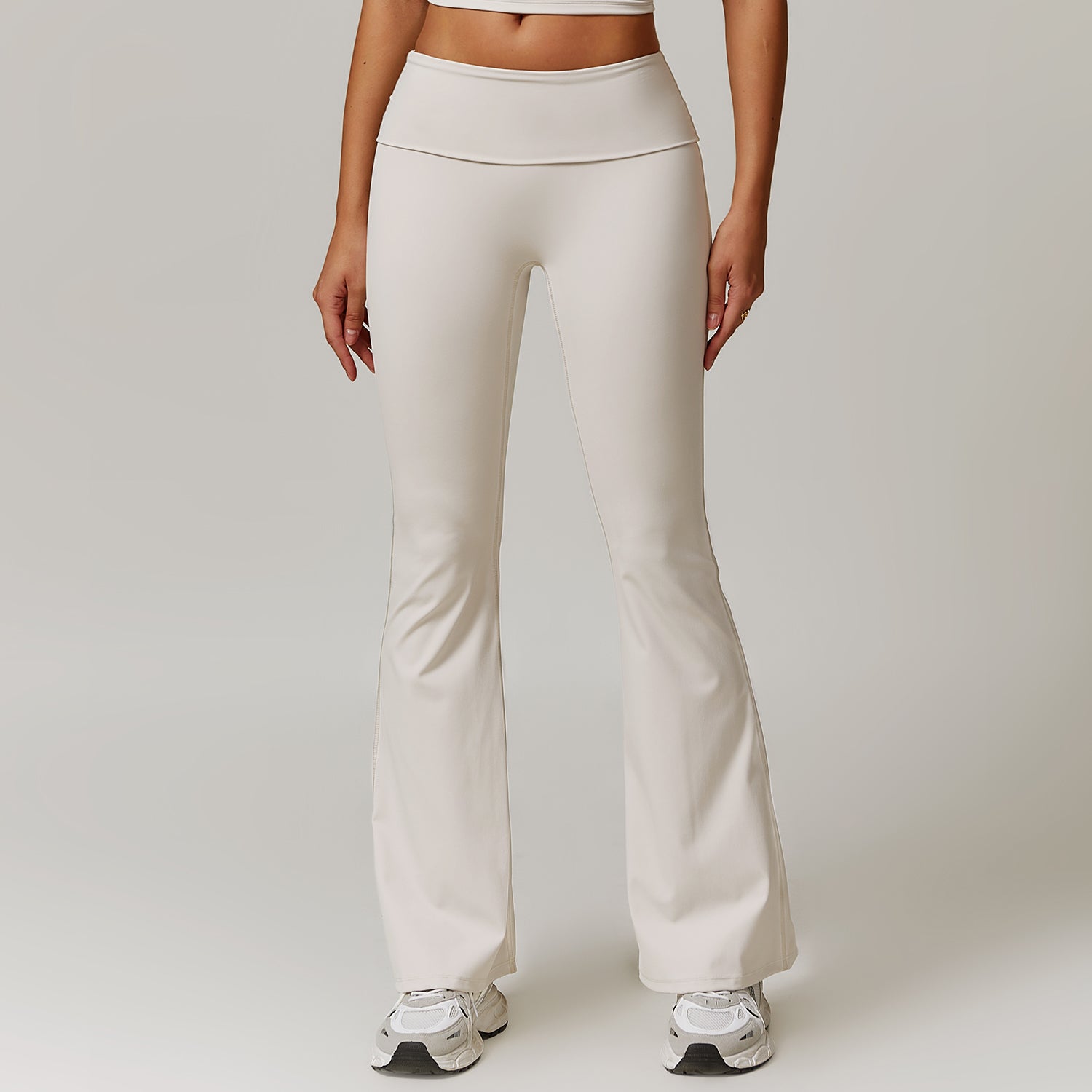 European and American high-waisted hip-lifting yoga pants, casual tight-fitting wide-leg flared pants, sports fitness outerwear trousers