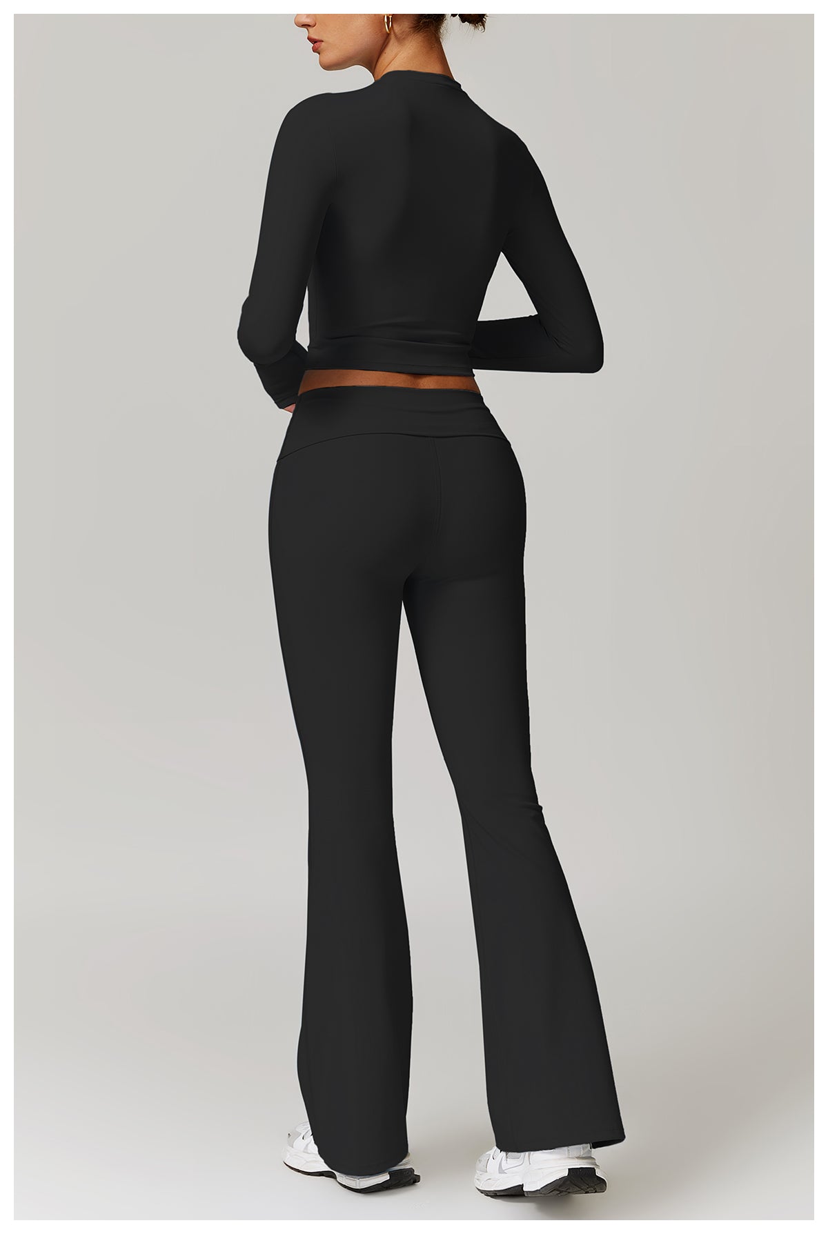 Tight back yoga tops slim long-sleeved T-shirts outdoor sports tops women's fitness yoga clothes