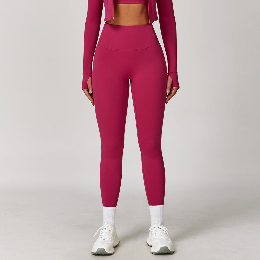 Running nude quick-drying fitness pants breathable outer wear tight sports pants high waist hip lift yoga pants women