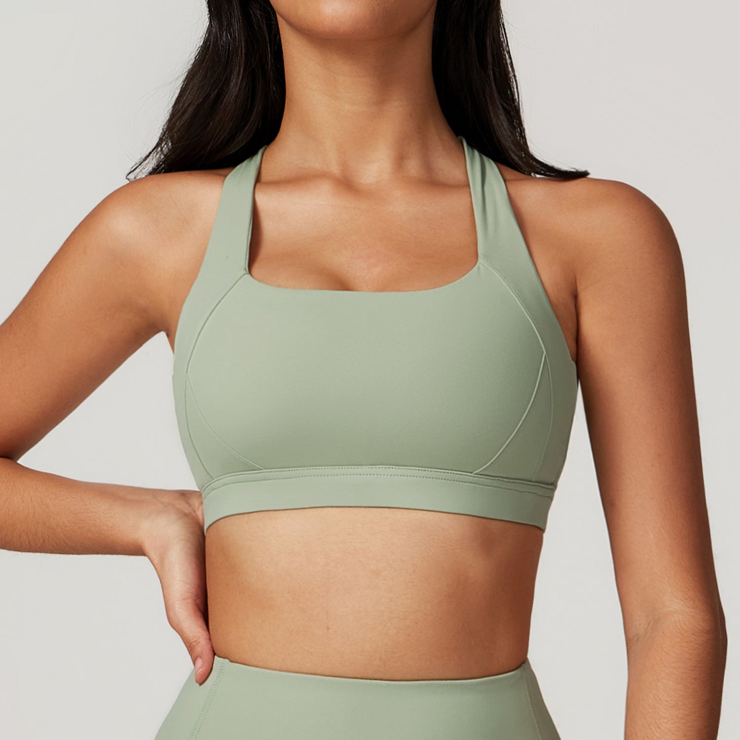 Tight Yoga Vest Sports Bra Shockproof High Intensity Pilates Running Outdoor Fitness Wear