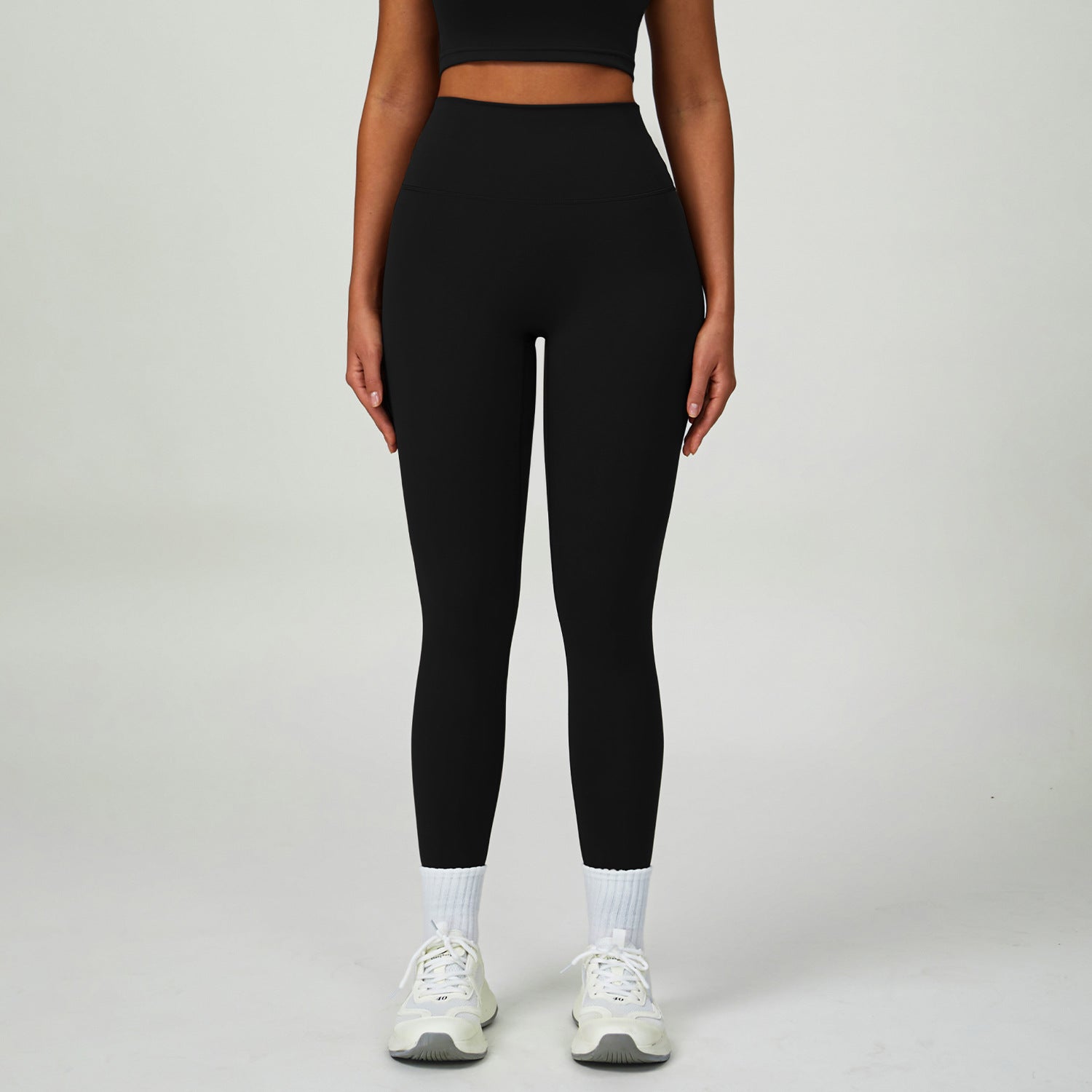 High waist hip lift fitness pants women's tight outdoor cycling sports running pants breathable quick-drying nude yoga pants