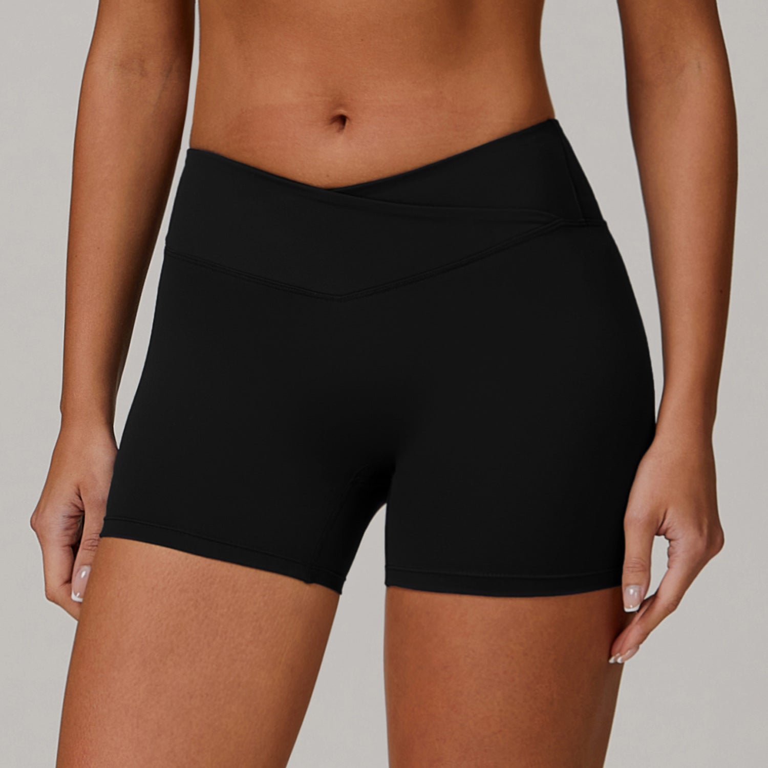Nude Cross High Waist Yoga Shorts Peach Tight Hip Lifting Sports Shorts Women's Outerwear Fitness Pants