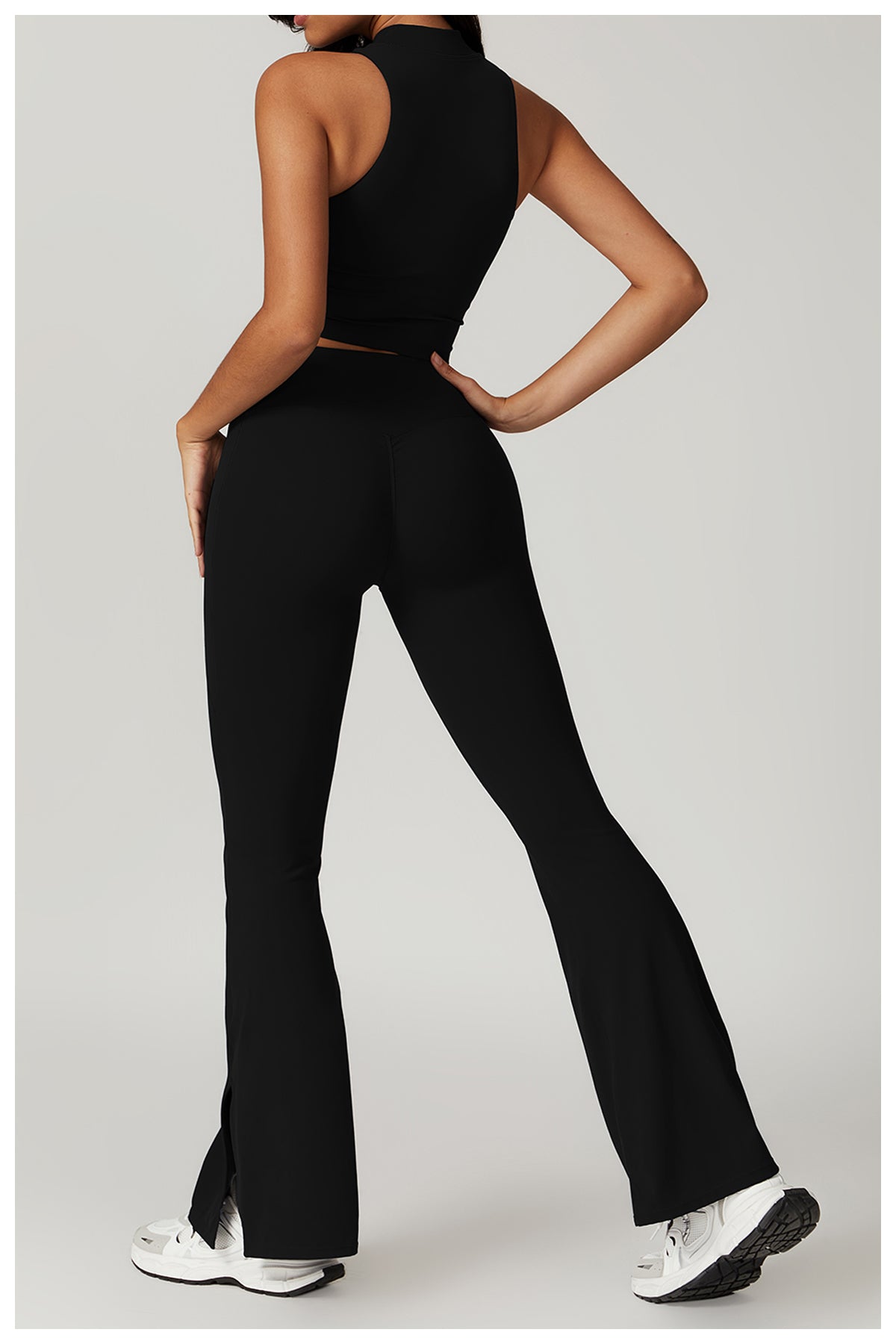 High-waisted wide-leg bootcut yoga pants for fitness and exercise