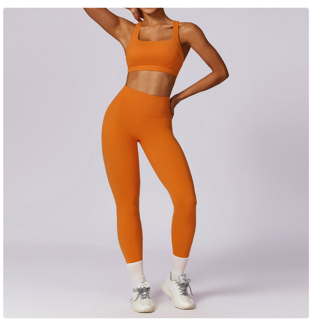 Running nude quick-drying fitness pants breathable outer wear tight sports pants high waist hip lift yoga pants women