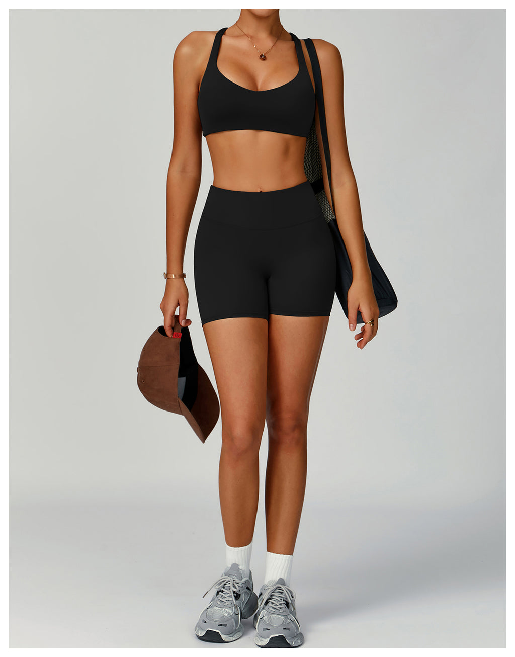 Sports shorts eco-friendly recycled high waist fitness shorts women's outdoor running sports yoga pants