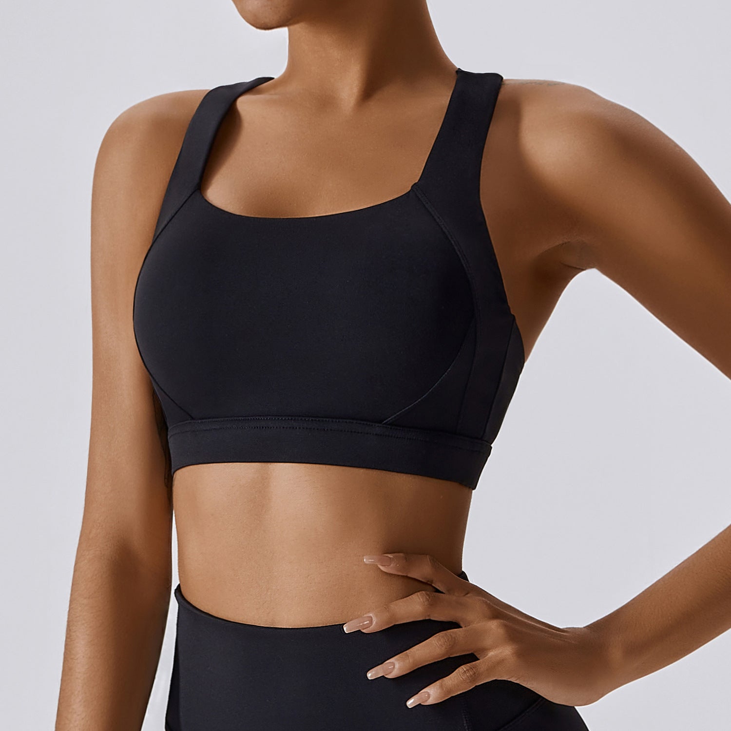 Tight Yoga Vest Sports Bra Shockproof High Intensity Pilates Running Outdoor Fitness Wear