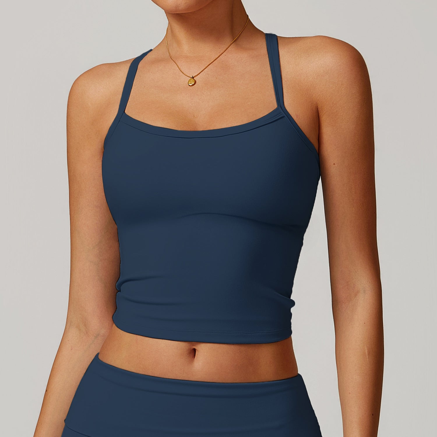 Brushed back yoga vest quick-drying fitness top outer wear running sports vest