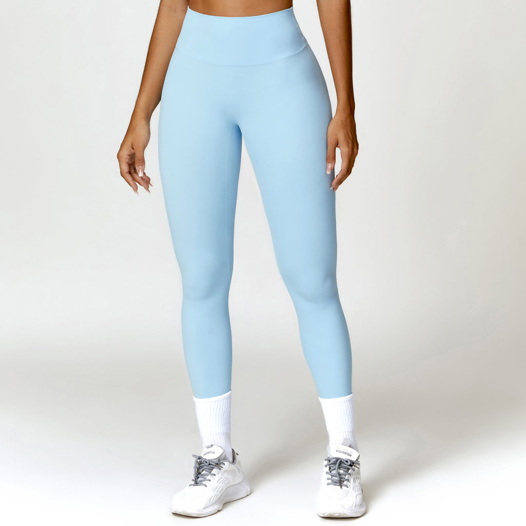 Quick-drying tight yoga pants, brushed tummy-control and hip-lifting high-waisted fitness pants, outdoor running sports pants