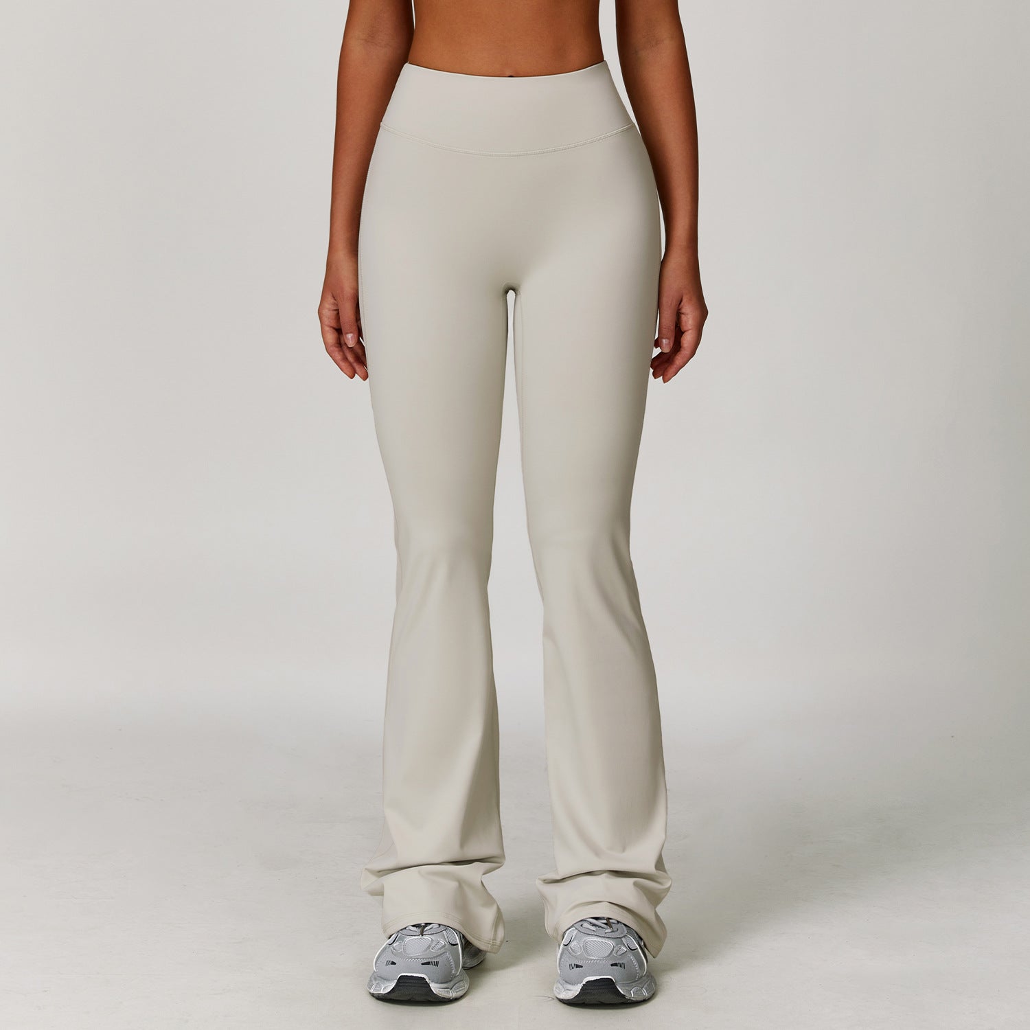 Cross-border brushed high-waist yoga pants tight wide-leg flared pants running sports fitness flared pants