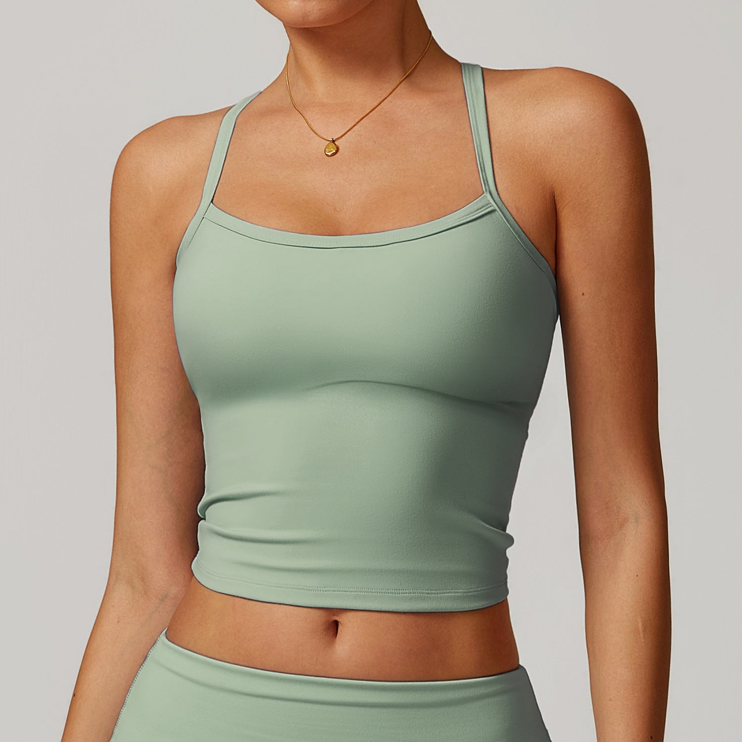 Brushed back yoga vest quick-drying fitness top outer wear running sports vest