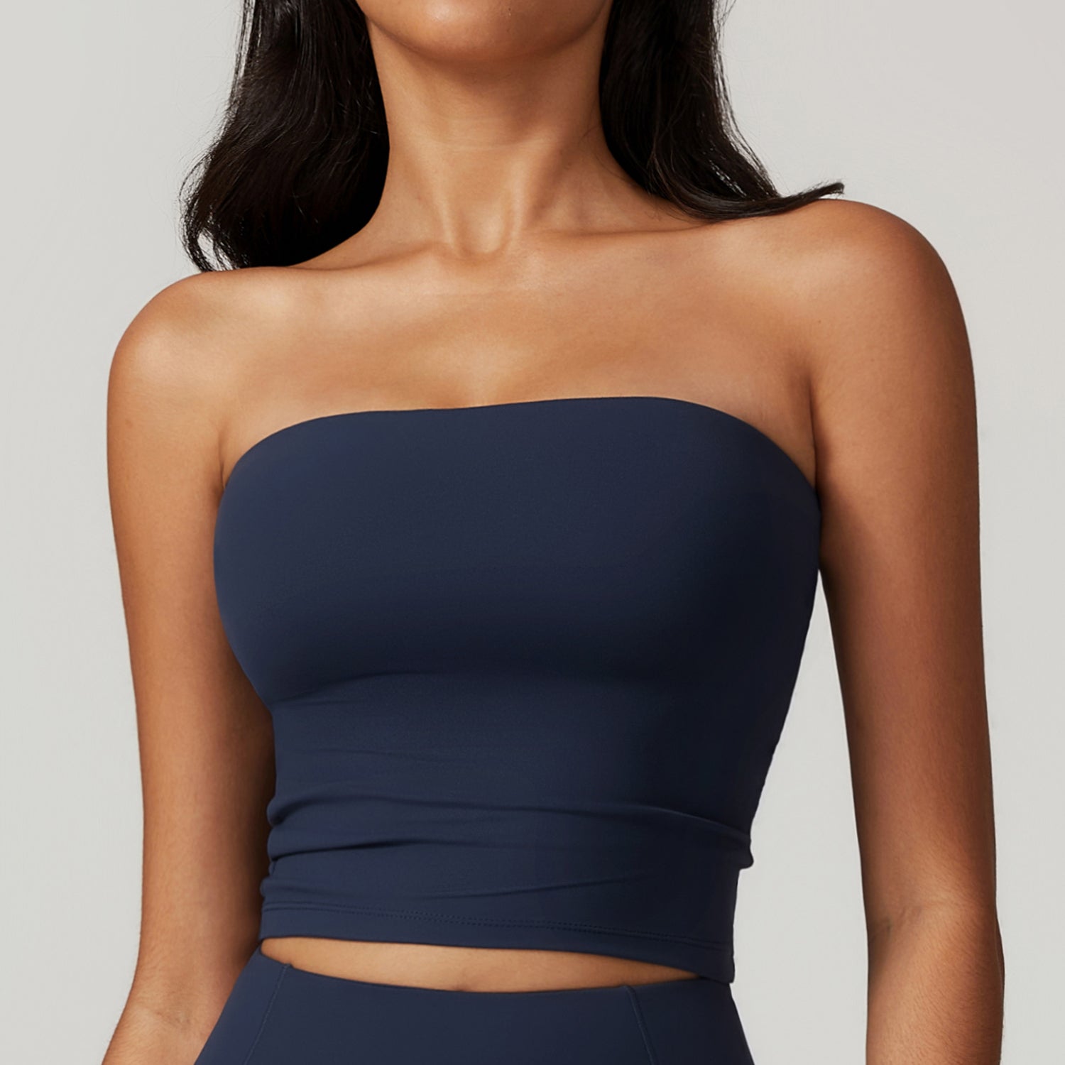Strapless tube top sexy beautiful back sports bra women's shockproof quick-drying fitness yoga top