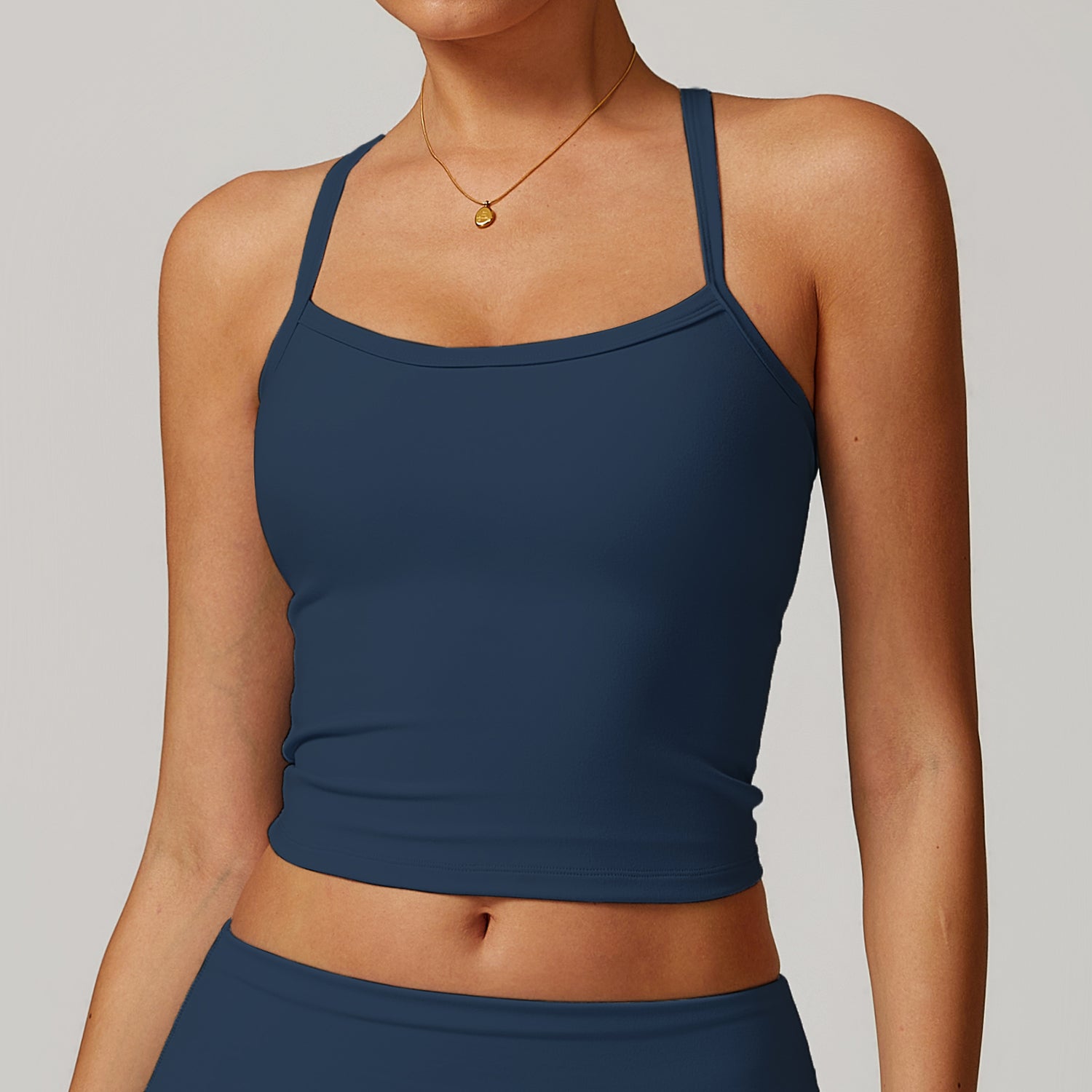 Brushed back yoga vest quick-drying fitness top outer wear running sports vest