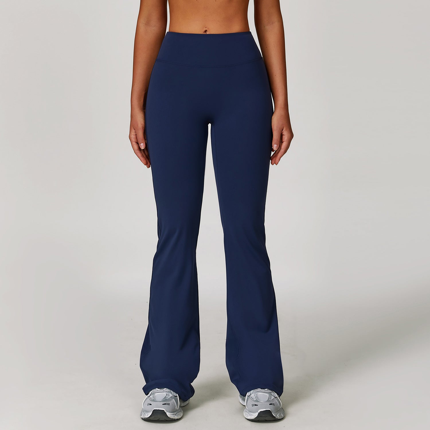 Cross-border brushed high-waist yoga pants tight wide-leg flared pants running sports fitness flared pants