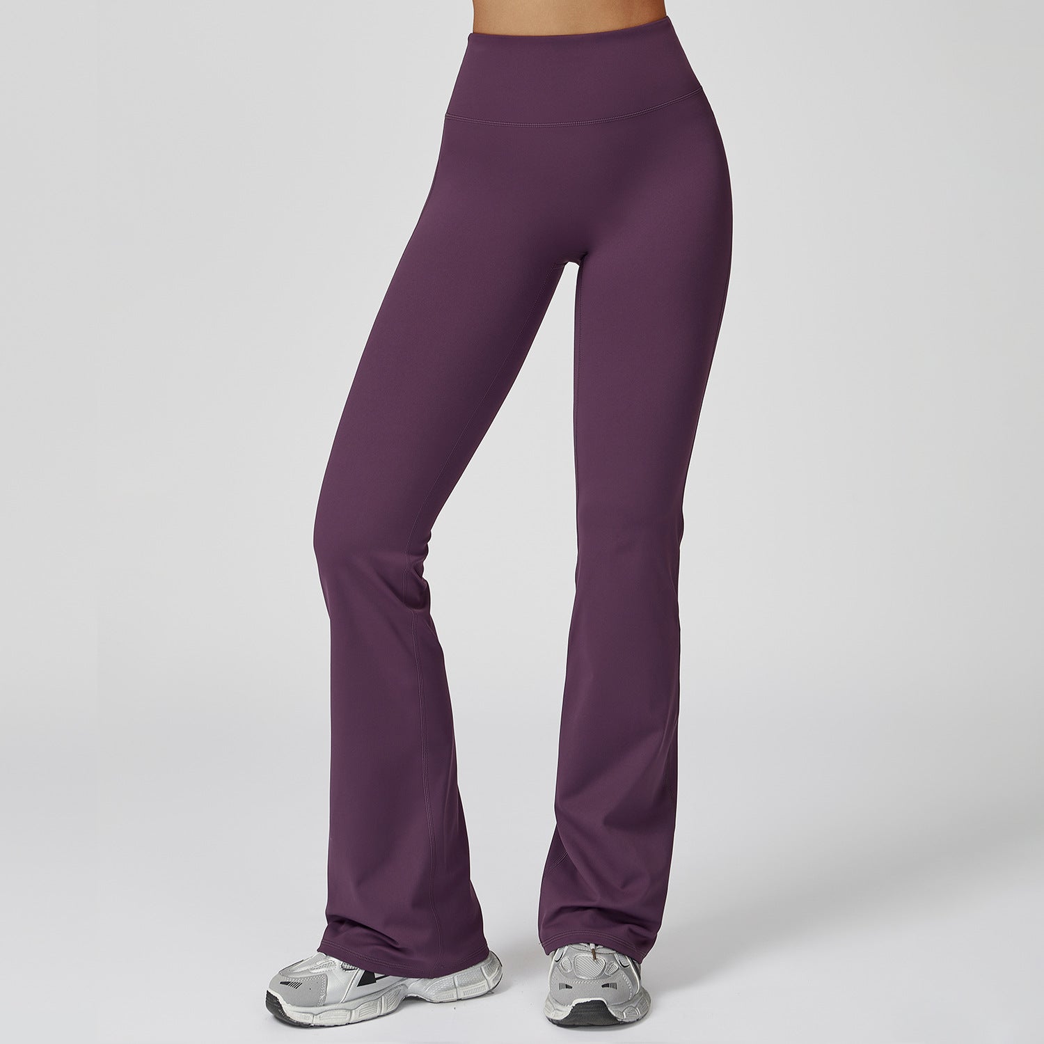 Cross-border brushed high-waist yoga pants tight wide-leg flared pants running sports fitness flared pants