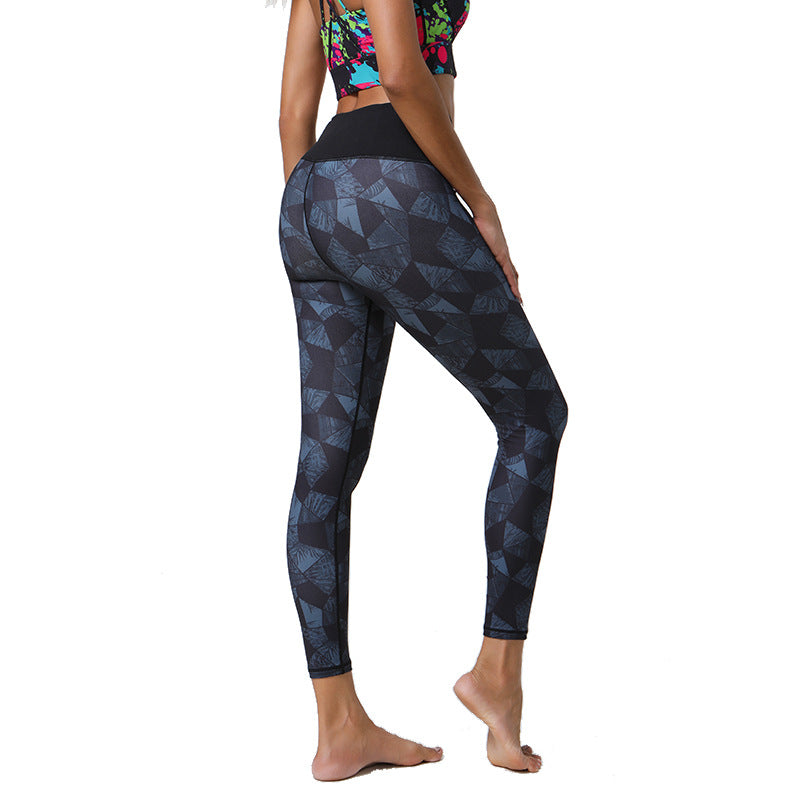 High Support Printed Yoga Leggings with Long-Lasting Prints & Muscle Compression