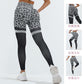 High-Waisted Leopard Print Yoga Leggings with High Support & Non-Shifting Pattern for Gym Training