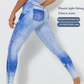 Denim-Like Yoga Leggings with Pocket Slimming & Versatile Outer Wear Comfort Stretch Ankle-Length Fitness Pants