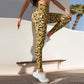 High Support Leopard Print Yoga Leggings with Muscle Compression for Gym