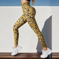 High Support Leopard Print Yoga Leggings with Muscle Compression for Gym