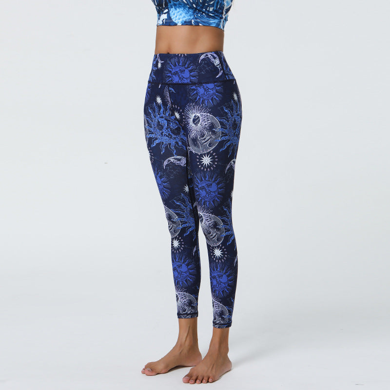 High Support Printed Yoga Pants with Long-Lasting Diverse Prints, Elastic Comfort for Gym & Outdoor Wear