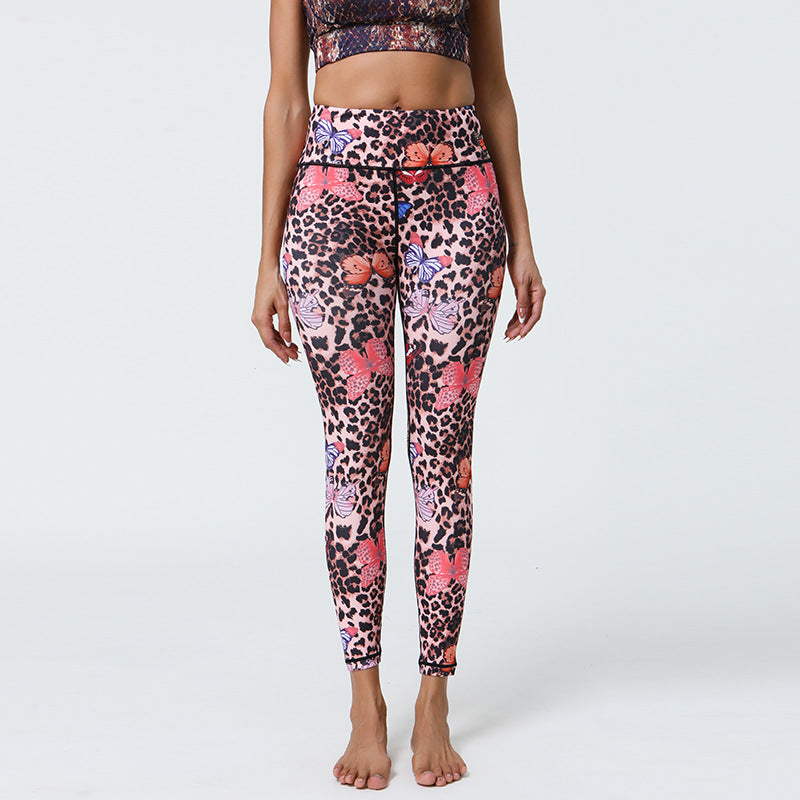 High Support Printed Yoga Pants with Long-Lasting Diverse Prints, Elastic Comfort for Gym & Outdoor Wear