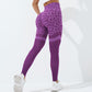 High-Waisted Leopard Print Yoga Leggings with High Support & Non-Shifting Pattern for Gym Training