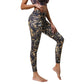 Sexy Leopard Print High Support Yoga Leggings for Gym Training with Non-Shifting Pattern and Slimming Hip-Lifting