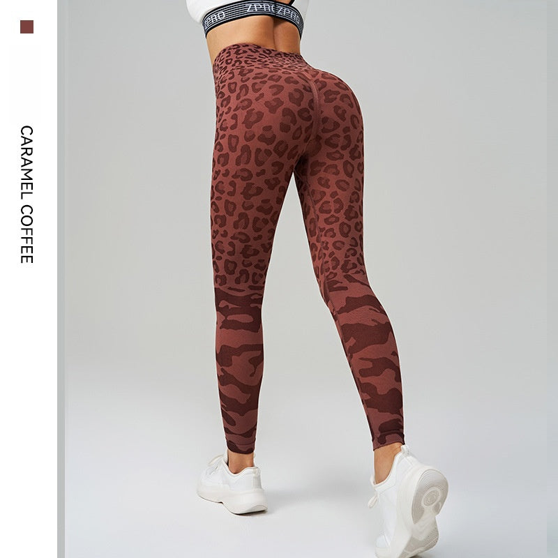 Sexy Leopard Print Yoga Leggings for Gym - Slimming & Hip-Lifting, High Support, Moisture-Wicking Fitness Pants