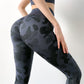 High Support Muscle Compression Camouflage Yoga Leggings for Gym
