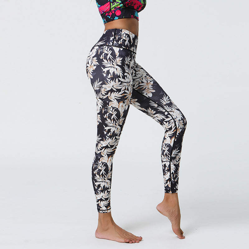 Diverse Prints High Support Elastic Yoga Pants for Gym - Long-Lasting Non-Shifting Prints & Muscle Compression Wear