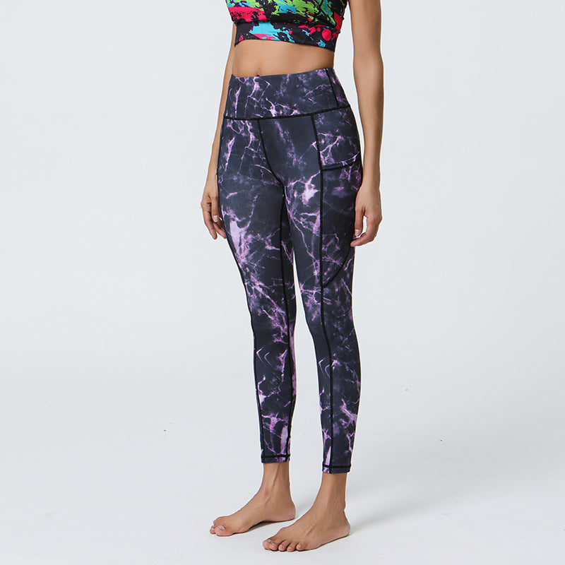 Printed Yoga Leggings with Diverse Long-Lasting Prints, High Support, Elastic Comfort for Fitness Enthusiasts and Gym Use