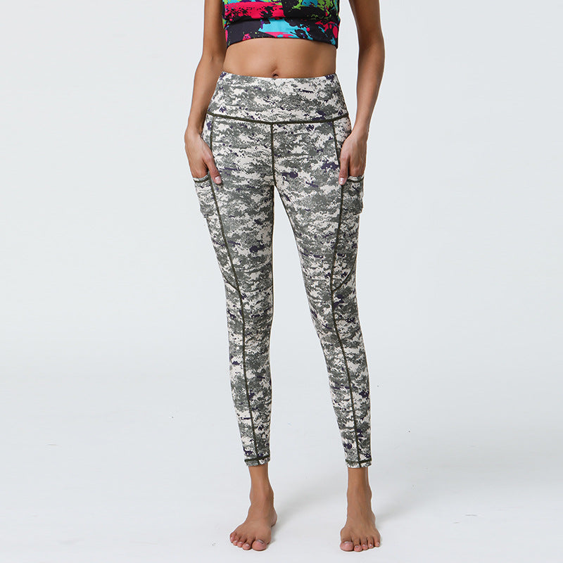 Fashionable Eye-Catching Printing Yoga Pants with Long-Lasting Diverse Prints, High Support Elastic Comfort for Gym and Versatile Outer Wear